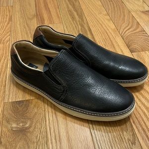 Johnston and Murphy black leather slip ons. Men’s size 8. New with no box.